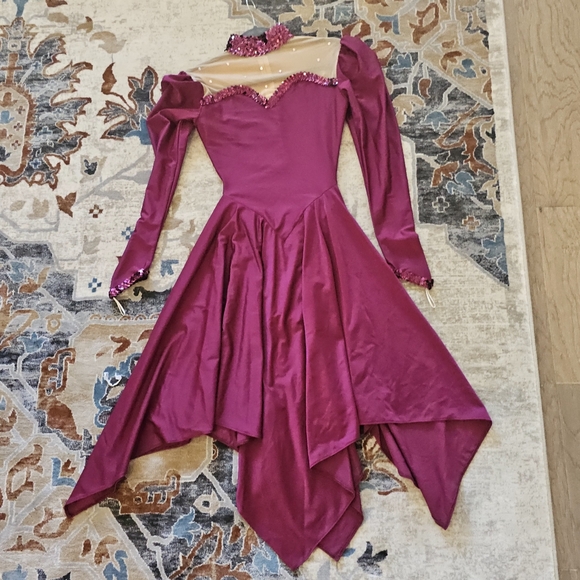 New Creation International Texas skating cristals  ice dance dress M - Picture 13 of 16